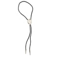 thumbnail image 3 of Daisy Del Sol White Howlite Stone Bolo Tie Braided Vegan Faux Leather Silver Tips Handmade Necklace Adjustable Boho Bohemian Western Jewelry, 3 of 7