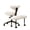 Teddy fleece | beige, variant on Ergonomic Lounge Chair with 360° Rotating Footrest – Supports Cross-Legged, Kneeling & Squatting Postures, Wheels – PU Leather Black
