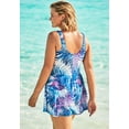 thumbnail image 2 of Swim 365 Women's Plus Size Side-Slit Swim Dress, 2 of 6