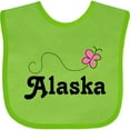 thumbnail image 3 of Inktastic Alaska Butterfly Girls Baby Bib, 3 of 4