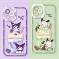 thumbnail image 2 of Funda de teléfono de silicona Kuromi Pachacco para iPhone 14 Pro Max 13 12 Mini 11 Pro XR XS X 8 7 6 6S Plus SE 2020, funda trasera suave y transparente xuanjing  unisex, 2 of 2