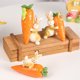 thumbnail image 4 of Figura de conejo de Pascua con zanahoria, escultura de resina hecha a mano para interior y exterior, jardín, césped, patio, balcón, decoración de mesa del hogar., 4 of 8