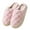 Pink, variant on Green Women'S Plush House Slippers With Checkered Pattern Breathable Mesh Upper Thick Sole Slides For Indoor Outdoor Home - Non-Slip Eva