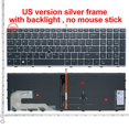 thumbnail image 1 of Nouveau Clavier d'Ordinateur Portable US/RU/SP pour HP 850 G5 G6 855 G5 755 G5 750 G5 US Clavier Rétroéclairé L14366-001 US Argenté Rétroéclairé, 1 of 6