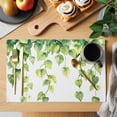 thumbnail image 2 of Spring Green Leaves Placemats Set of 6 Pastoral Botanical Plants Vines Place Mats Indoor Wipeable Table Mats Washable Cloth Dining Table Placemats for Kitchen Holiday Party Home Decor 13x19 Inch, 2 of 9