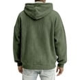 thumbnail image 6 of SYwaren Hoodie Men's Quarter Zip Corduroy Pullover Sweatshirt Solid Color Kangaroo Pocket Textured Casual, 6 of 8