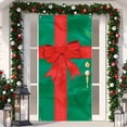 thumbnail image 1 of Seyotauo Christmas Snowman Door Cover Decorations Christmas Front Door Banner Backdrop Xmas Party Photography Background Holiday Door Cover Outdoor Home Indoor School Winter Year Decor,70x35 inch, 1 of 7