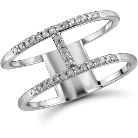 JewelersClub White Diamond Accent Sterling Silver H Ring