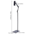 thumbnail image 4 of Heavy Duty Tablet Floor Stand Adjustable Height – 360° Rotation Gooseneck Holder for IPad Pro/Air, Samsung Galaxy, Kindle – Hands-Free Stand, 4 of 12