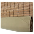 thumbnail image 3 of Brown Cordless Bamboo Slat Roll Up Blind with Privacy Backer Liner - 30-Inch Wide by 72-Inch Long, 3 of 6