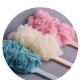 thumbnail image 6 of Long Handle Bath Brush under $5! Bzdzmqm Long Handle Bath Shower Brush, Soft Mesh Back Body Scrubber With Hanging Loop, Exfoliating Bath Brush, Body Wash Sponge, 6 of 9