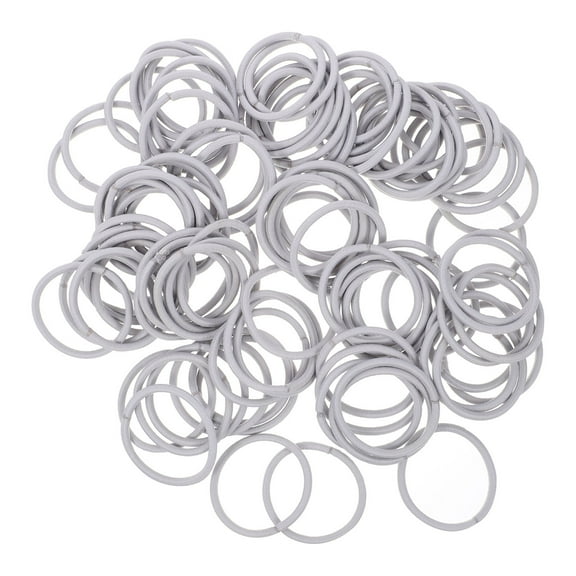 AURARMLET 100Pcs Elastic Ponytail Holders Light Grey Hair Bands Comfortable for Everyday Use