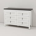 thumbnail image 4 of Twin Fins Modern 48-Inch White 6-Drawer Accent Sideboard Cabinet, 4 of 8