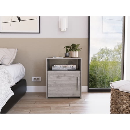 1-shelf Nightstand Grey - Modern Bedroom Storage Solution With Style A Stylish Addition To Your