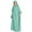 Light Green, variant on IBTOM CASTLE Kids Girls Long Sleeve Full Cover Hijab Kaftan Dubai Islamic Prayer Dress Abaya Muslim Hooded Robe Ramadan Clothing 12-13 Years Black