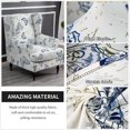 thumbnail image 2 of Wing Chair Slipcovers Stretch Spandex Wingback Chair Covers Sofa Slipcover Printing Wingback Armchair Slipcovers Furniture Protector Couch Soft with Elastic Bottom for Wingback Chairs, 2 of 5