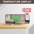 thumbnail image 6 of Projection Digital Alarm Clock for Bedroom, Colorful LED Alarm Clock for Bedrooms with LED Alarm Clock, Gifts for Relatives and Friend(Green), 6 of 6