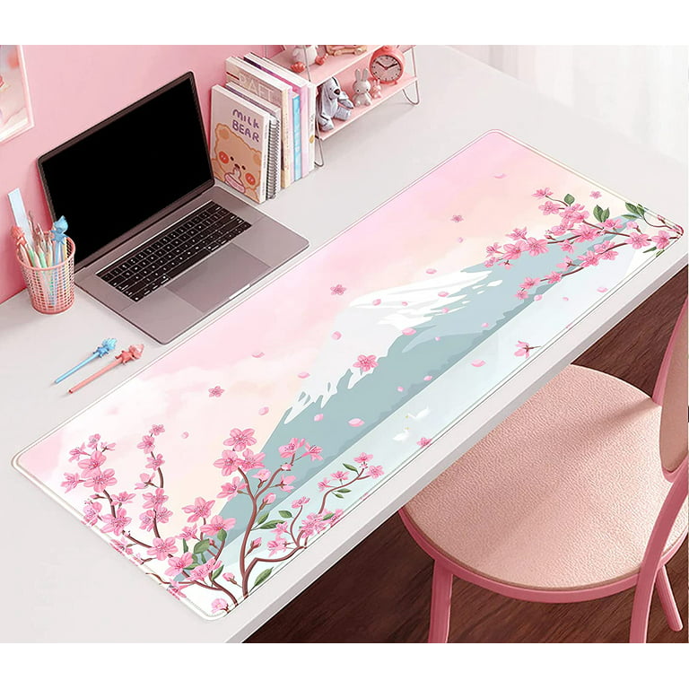HUOCAIREN Tokyo City Anime Desk Mat, Kawaii Extra Large Mouse Pad for Desk,  Aesthetic Scenery XL XXL Gaming Mouse Pad, Desk Accessories for Women