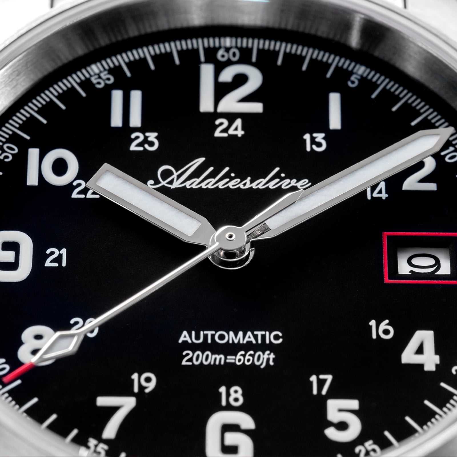 ADDIESDIVE Men's Automatic Watch NH35A Movement Dive Watch 200M Waterproof Sapphire Crystal Luminous Analog Wristwatch for Men Leather Band