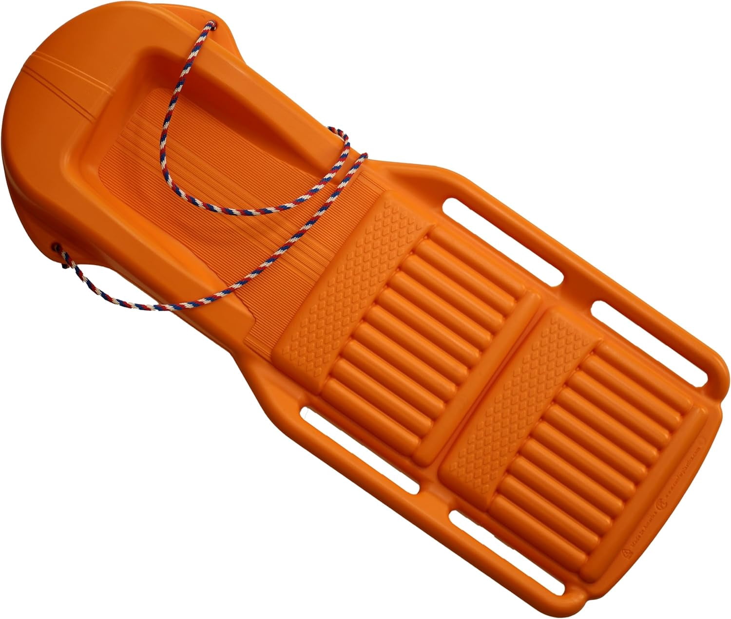 The Original Retro Racer Snow Sled by Confer Plastics, Durable Design for All Ages, Made in USA. - Atomic Orange