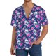 thumbnail image 1 of Fotbe Skull Flower Camisa Estampada de Manga Corta para Hombre, Casual de Verano, Estilo Playero, Sin Arrugas-3X-Large, 1 of 5