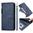 thumbnail image 1 of Filp Case for SONY Xperia 5 IV Zipper Pocket Magnetic Flip Wallet Phone Case with 7 Card Slots and Wrist Strap, 1 of 5