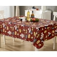 thumbnail image 2 of Italian Red Bistro Chef 60 x 84 inch Rectangle Vinyl Tablecloth with Flannel Backing for Party Dining, 2 of 8