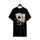 thumbnail image 1 of men gifts Men's Casual Black unisex casual T-shirt with intricate Skull and Mechanical Design - Polyester and Spandex Blend, Crew Neck, Short Sleeve, Summer Fashion Graphic Tee Menswear Top, 1 of 6