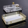 thumbnail image 4 of SunnyPoint Classic Decorative Vanity Perfume Dresser Jewelry Organizer Makeup Mirror Tray, 4 of 5