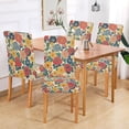 thumbnail image 2 of Yayeee 4 Pack Dining Chair Covers Stretch Parson Chairs Slipcovers Seat Protector, Vibrant Flowers Pattern, 2 of 6