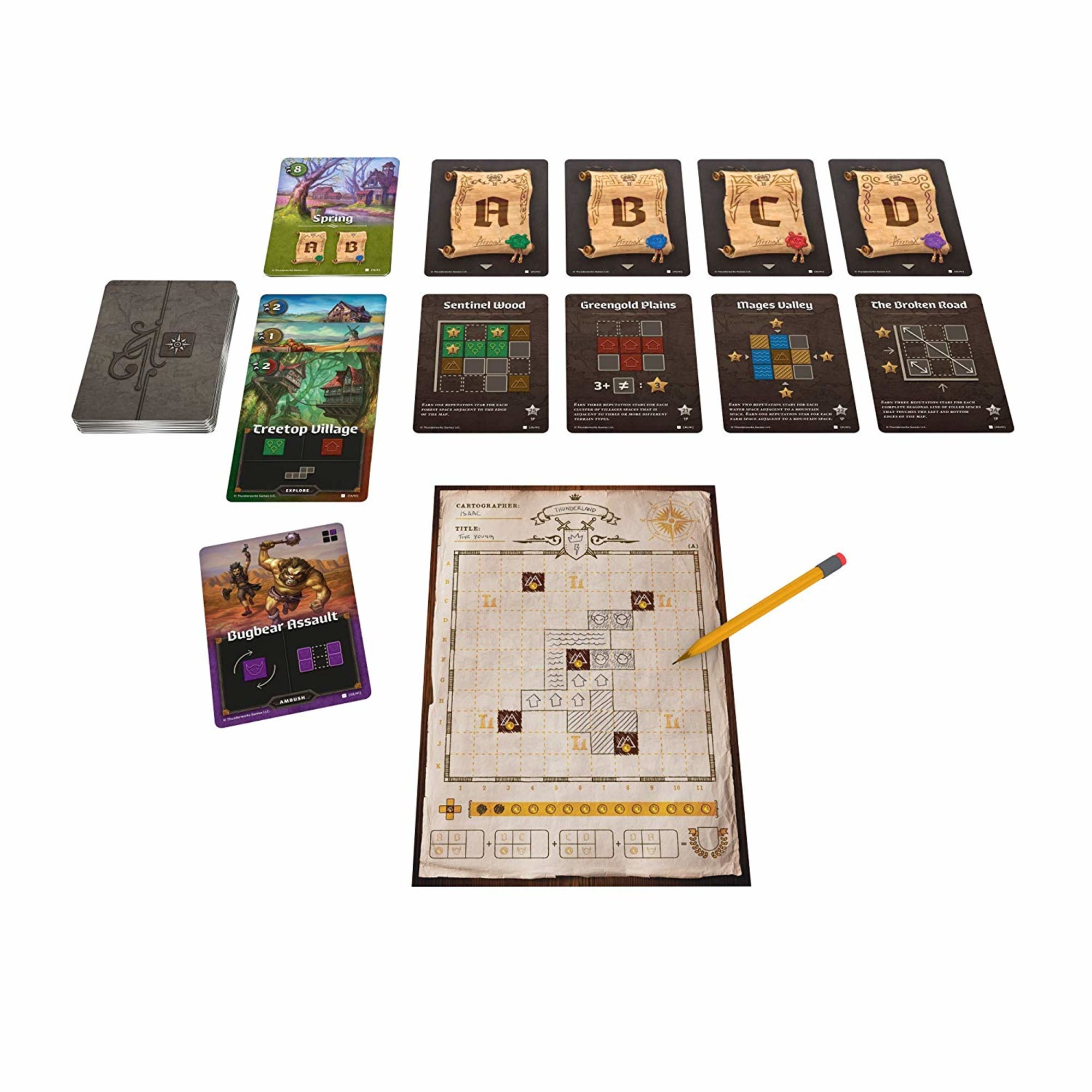 Thunderworks Games - Cartographers: A Roll Player Tale | Award-Winning Game of Fantasy Map Drawing | Strategy Board Game | Family Game for 1-100 Players | 30-45 Minutes - image 4 of 4