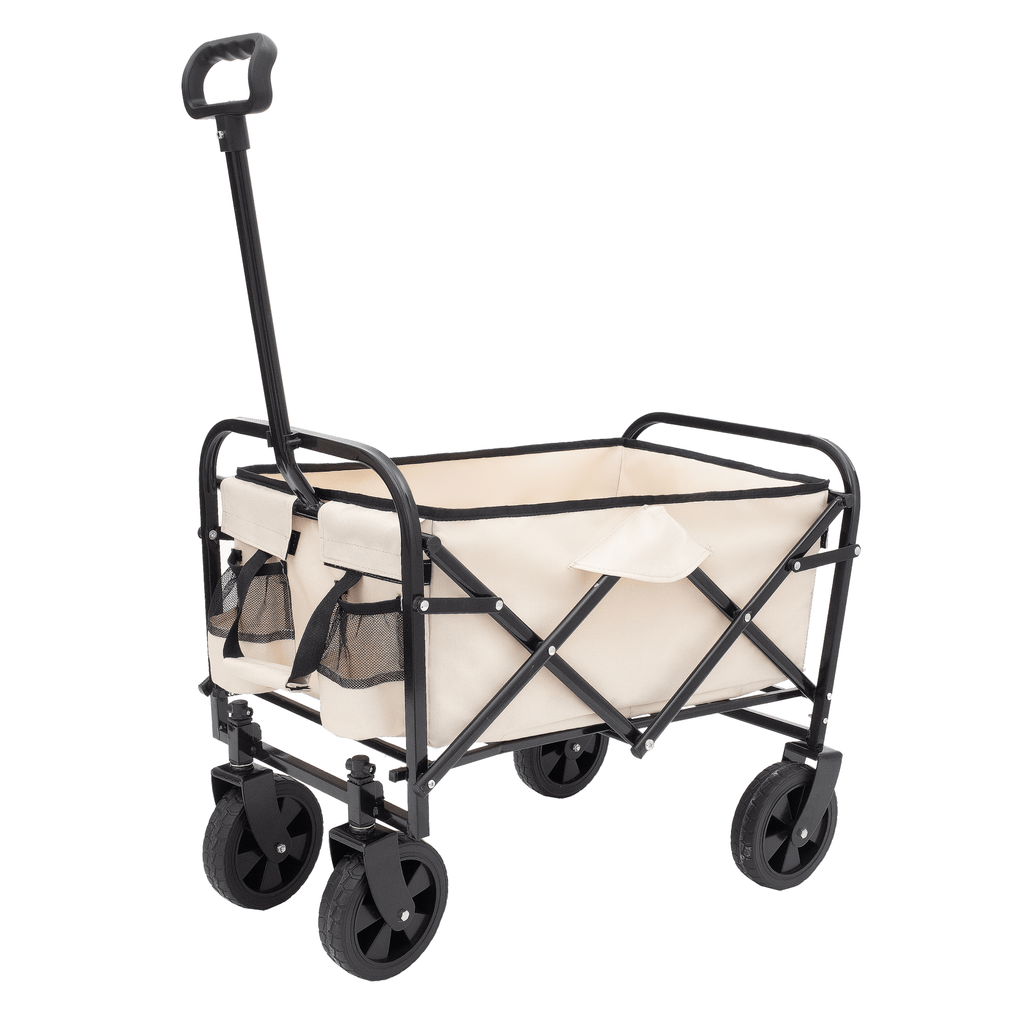 Foldable Wagon Cart Beach Wagon Heavy Duty Utility Cart Utility Wagon Grocery Cart for for Camping