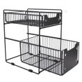 thumbnail image 3 of Étagère de Rangement sous Évier, 2 Niveaux Multi-Usages Détachable pour Cuisines, 3 of 8