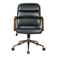 thumbnail image 5 of Henfield Office Chair- Black Faux Leather with Dark Wood Arms, 5 of 10