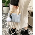 thumbnail image 2 of Kukuzhu Women Shoulder Tote Bag Small Chic Cute Plaid Hobo Bag Travel Handbag, 2 of 7