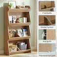 thumbnail image 7 of Tribesigns Bookcase, 4 Tier Modern Bookshelf, 55 Inch Open Display Storage Organizer for Living Room, Oak, 7 of 7