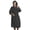 Charcoal, variant on Exteremely Soft Plush Coral Fleece Hooded Robe for Women and Men, Navy, One Size