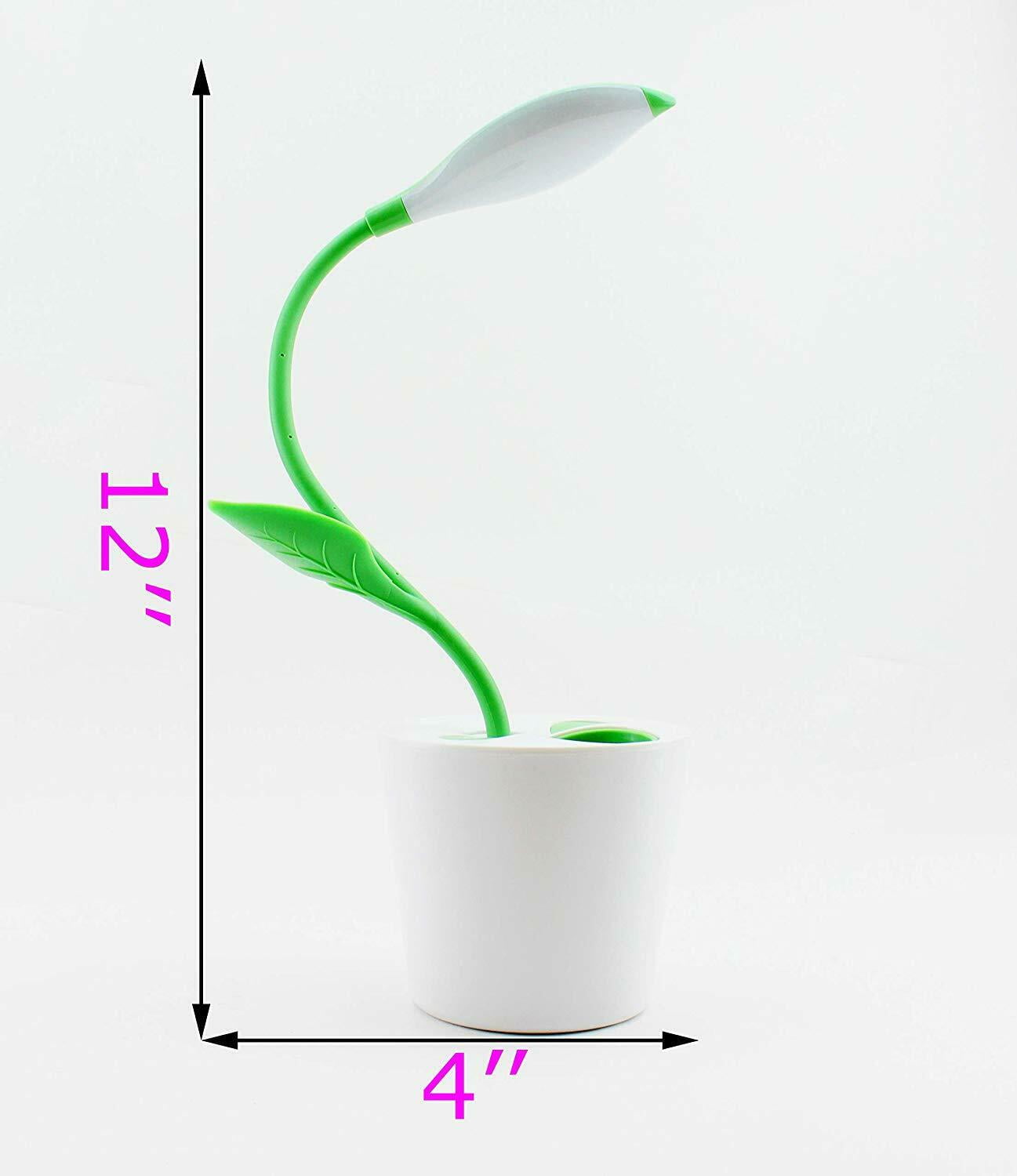 Novelty Pea Sprout Table Desk Lamp LED Touch Control w/ Pen Holder USB Chargable KT00207