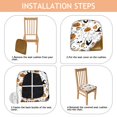 thumbnail image 4 of Halloween Autumn Halloween Elements Seat Covers for Dining Room Chairs Set Of 4,Stretch Printed Washable Chair Seat Cover with Elastic Ties and Button,Removable Waterproof Couch Cushion Covers, 4 of 6