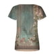 thumbnail image 4 of Fiudx Ofertas Flash Del Día Solo En Línea Blusa Holgada de Manga Corta con Cuello Redondo Informal Estampada a La Moda para Mujer, 4 of 5