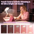 thumbnail image 3 of One Fire Cute Pink Cat Desk Lamp, Foldable Rechargeable LED Dorm Lamp for Girls, Kawaii Kids Desk Lamp with 9 Brightness Levels, 3 of 8