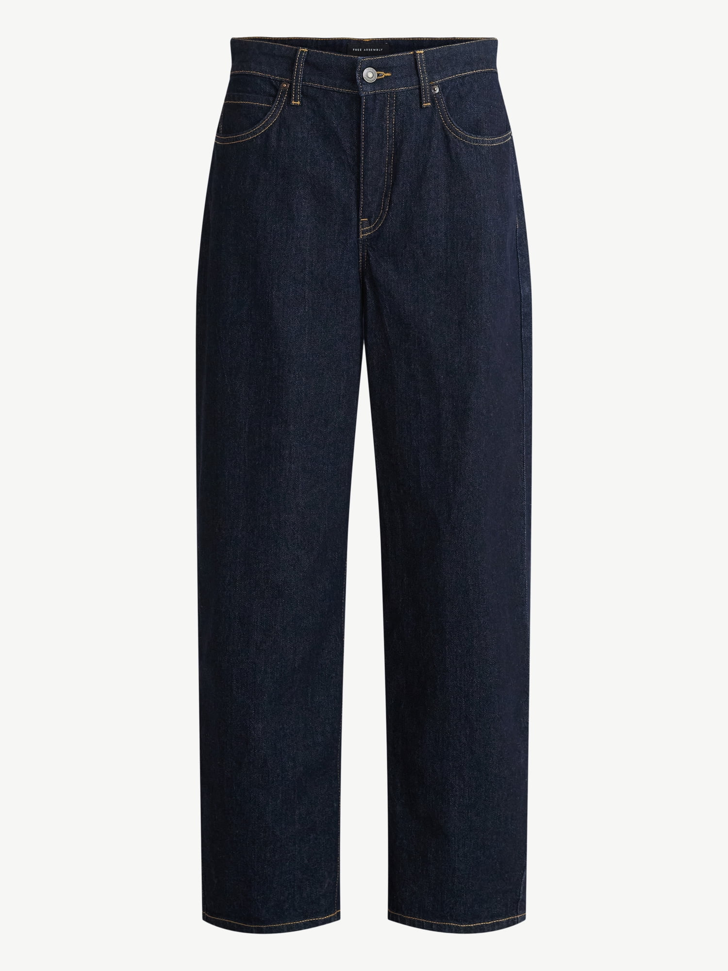 Free Assembly Women's and Women's Plus Barrel Leg Jeans, 26.5" Inseam, Sizes 0-26W