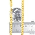 thumbnail image 4 of Nuragold 10k Real Yellow Gold Spiga Wheat 4mm Rounded Foxtail Palm Chain Necklace (16"-30") Italian Jewelry for Men, 4 of 10