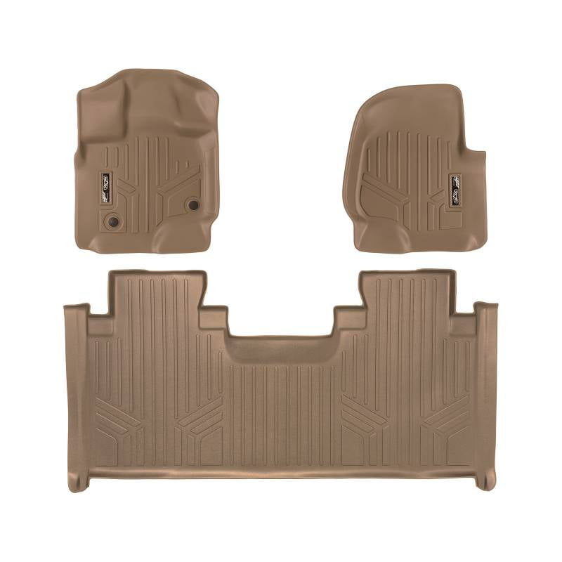 Maxliner 20152019 Ford F150 Super Cab Floor Mats With Front Bench Seats Complete Set Tan A1167