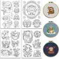 thumbnail image 1 of Water Soluble Embroidery Patterns for Beginners 4 Sheets with 33pcs Sloth Patterns Wash Away Stick and Stitch Embroidery Pattern Stabilizer for Hand Sewing Lover Women Adults, 1 of 9