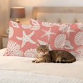 thumbnail image 3 of Coral Pink Starfish Coastal Outdoor Waterproof Pillow Covers, Shell Summer Beach Nautical Decorative Rectangle Throw Pillowcase Sofa Cushion Sham for Patio/Couch/Chair, 20"x12" 2 Pack, 3 of 8