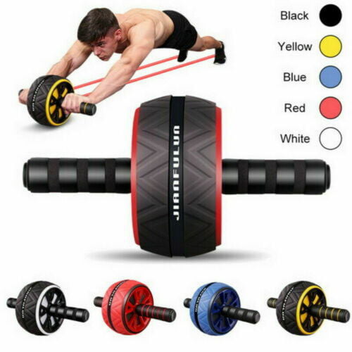 AB Roller No Noise Abdominal Wheel Trainer Fitness Gym Exercise Body Building sz 