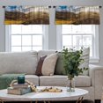 thumbnail image 4 of LALILO Kitchen Curtain Valance Scottish With Deer Snow And Sun Rod Pocket Window Curtain 52"x 18" Set of 2, 4 of 5