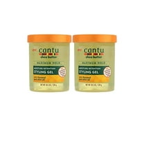 Cantu Shea Butter Maximum Hold Moisture Retention Styling Gel, 18.5 oz. (Pack of 2)