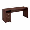 thumbnail image 1 of Atlin Designs 72" Contemporary Wood Computer Desk with Drawers in Harvest Cherry, 1 of 7